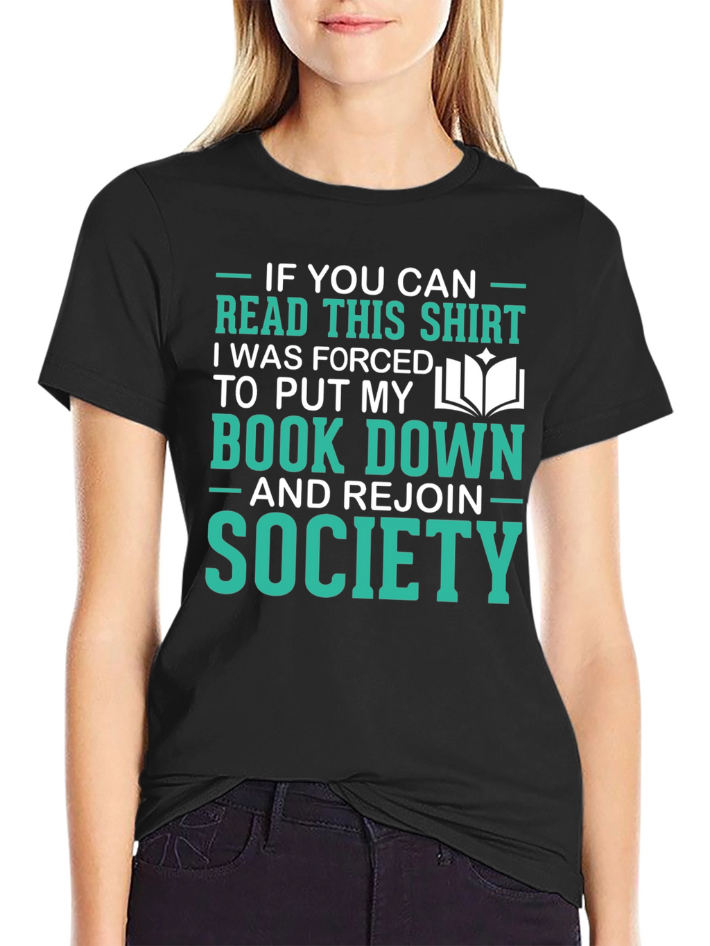 Funny Reader T-Shirt: Forced to Rejoin Society