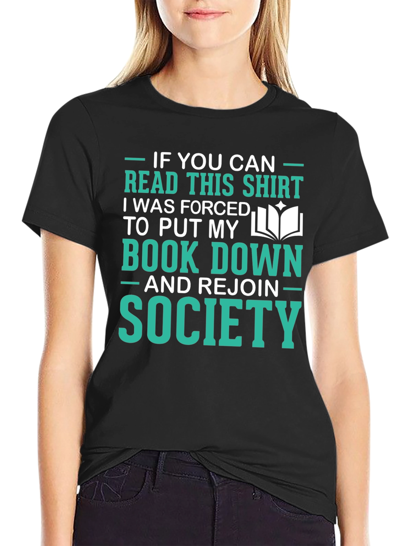 Funny Reader T-Shirt: Forced to Rejoin Society