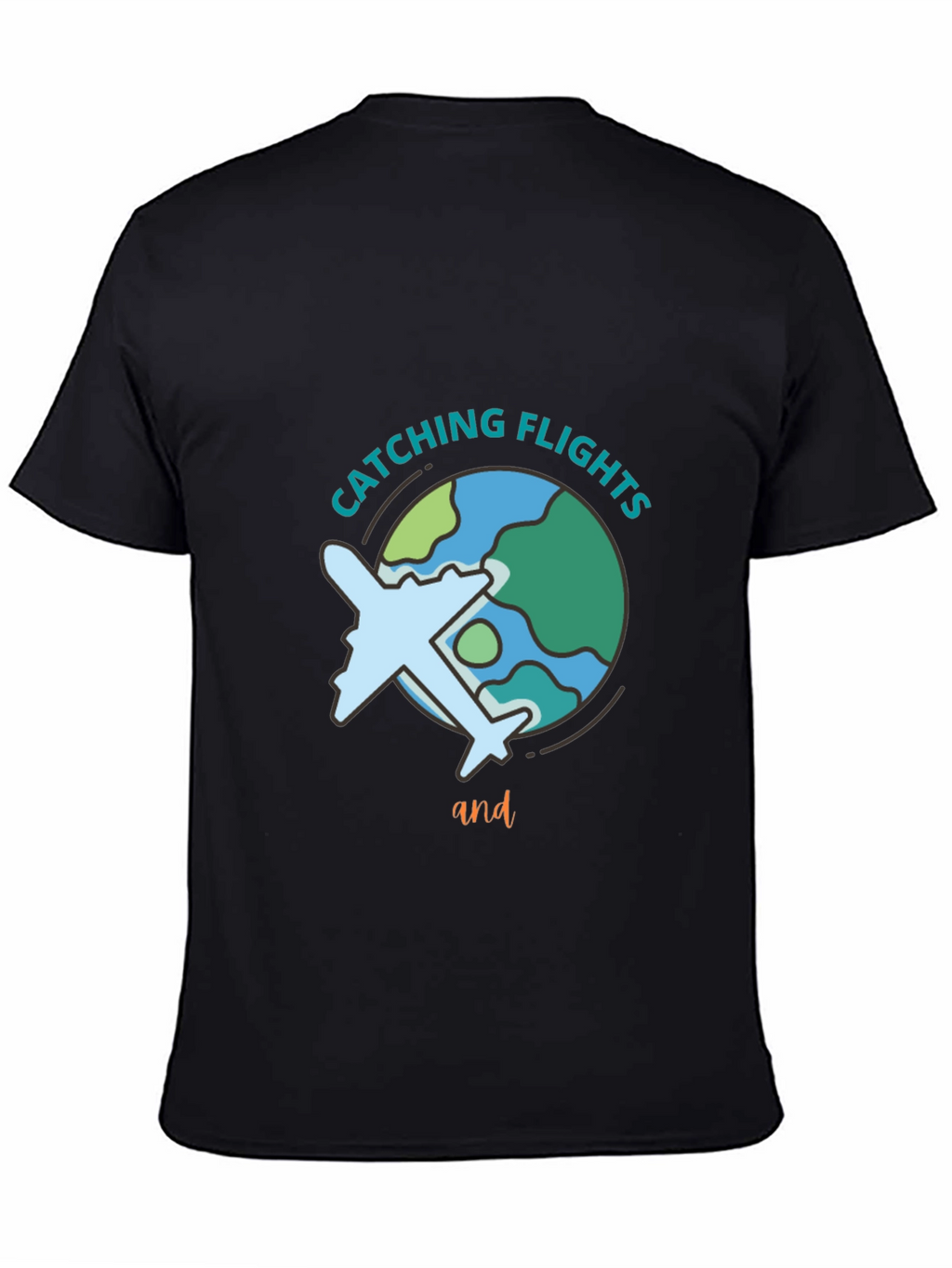 Catching Flights Black Graphic Tee