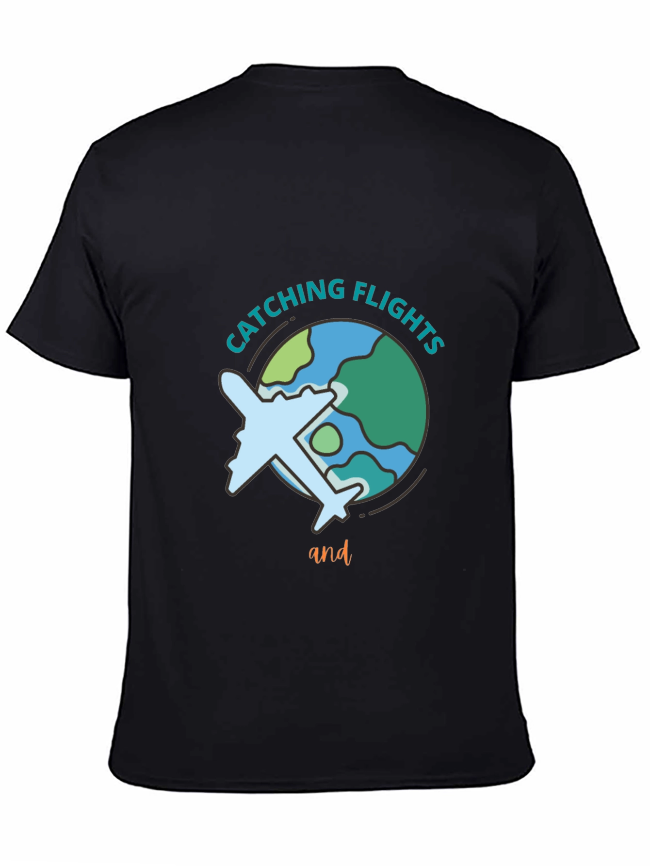 Catching Flights Black Graphic Tee