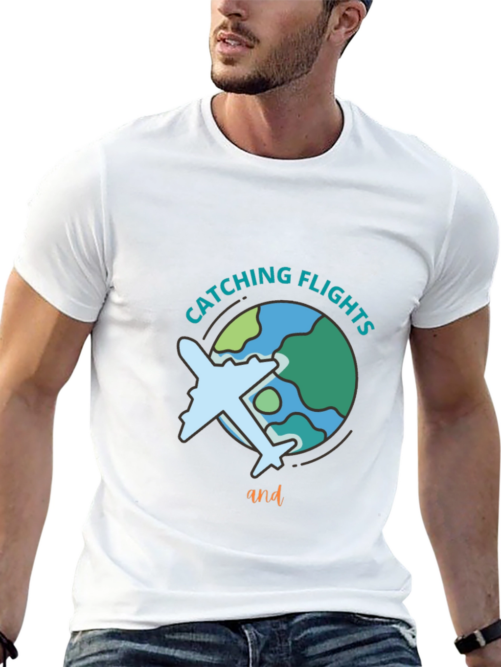 Catching Flights Black Graphic Tee