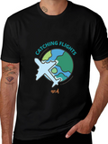 Catching Flights Black Graphic Tee