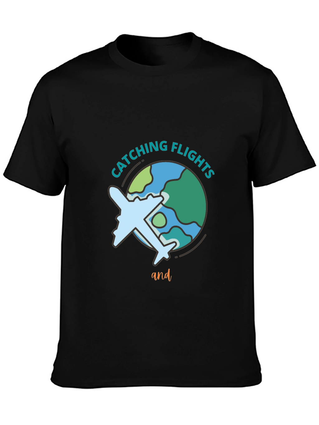 Catching Flights Black Graphic Tee