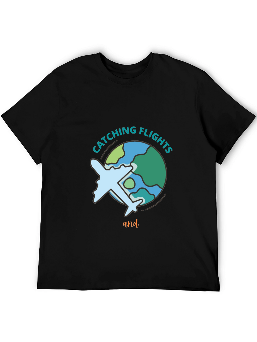 Catching Flights Black Graphic Tee