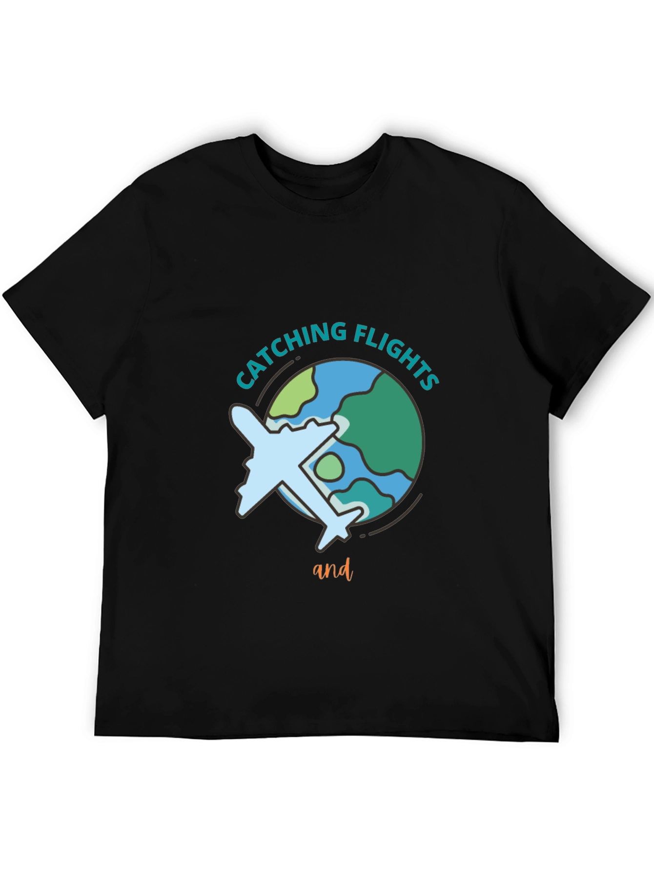 Catching Flights Black Graphic Tee