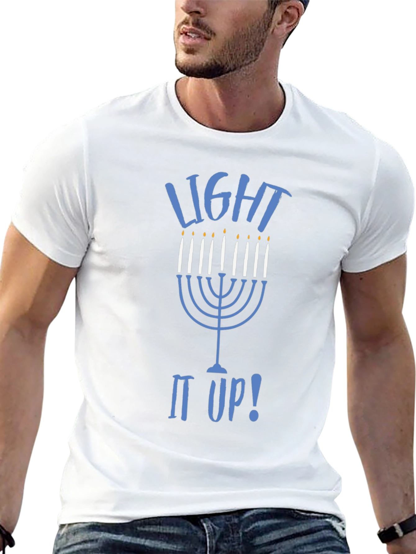 Hanukkah Light it Up Graphic T-Shirt