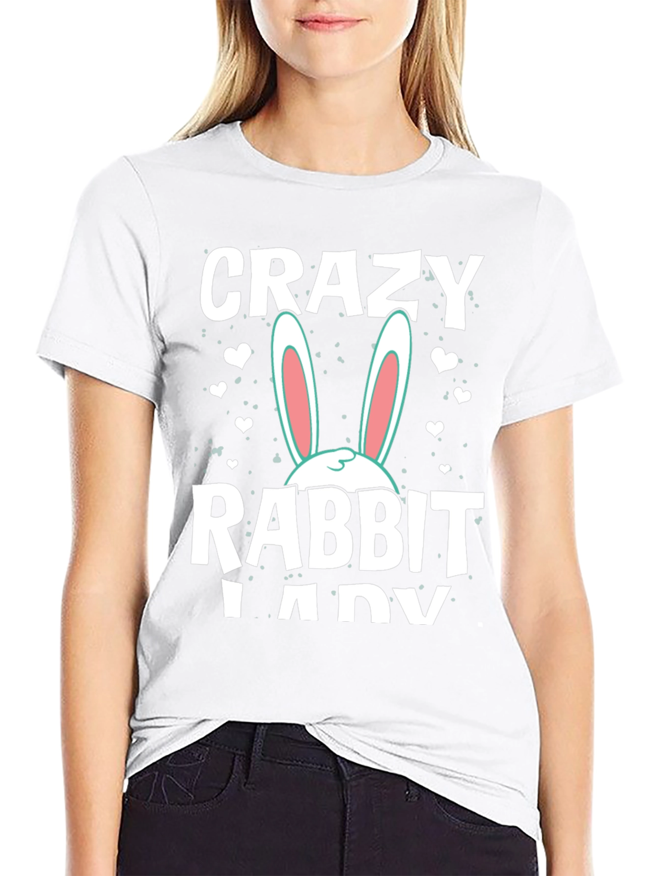 Crazy Rabbit Lady Graphic T-Shirt
