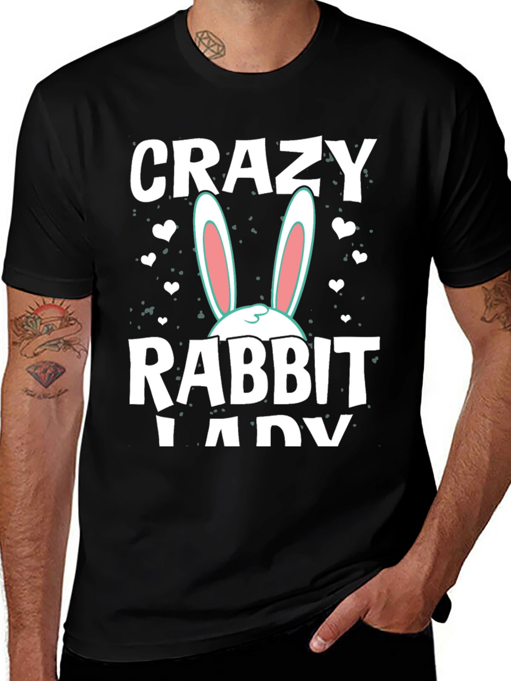 Crazy Rabbit Lady Graphic T-Shirt