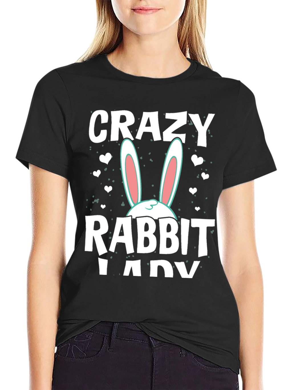 Crazy Rabbit Lady Graphic T-Shirt