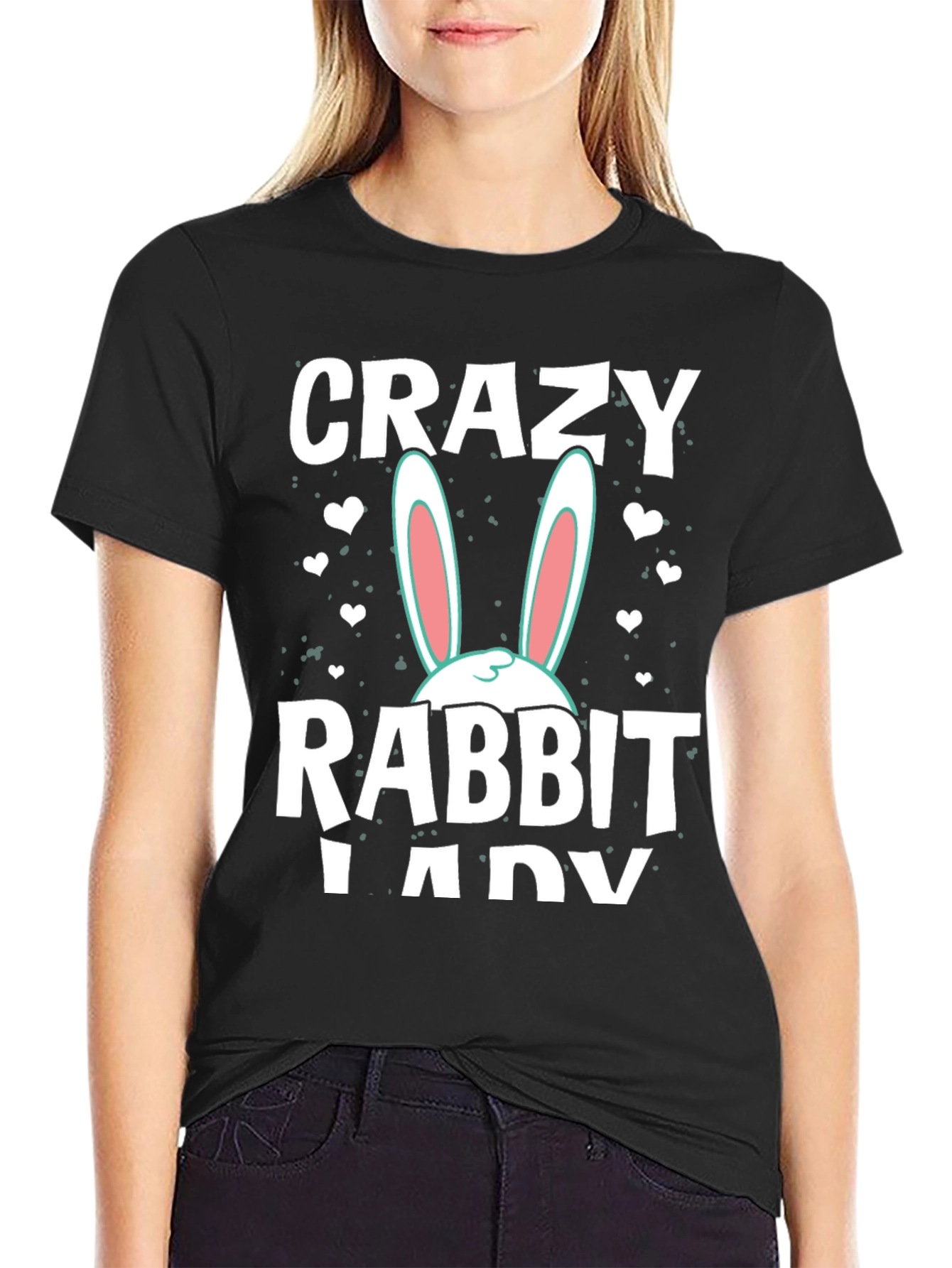 Crazy Rabbit Lady Graphic T-Shirt