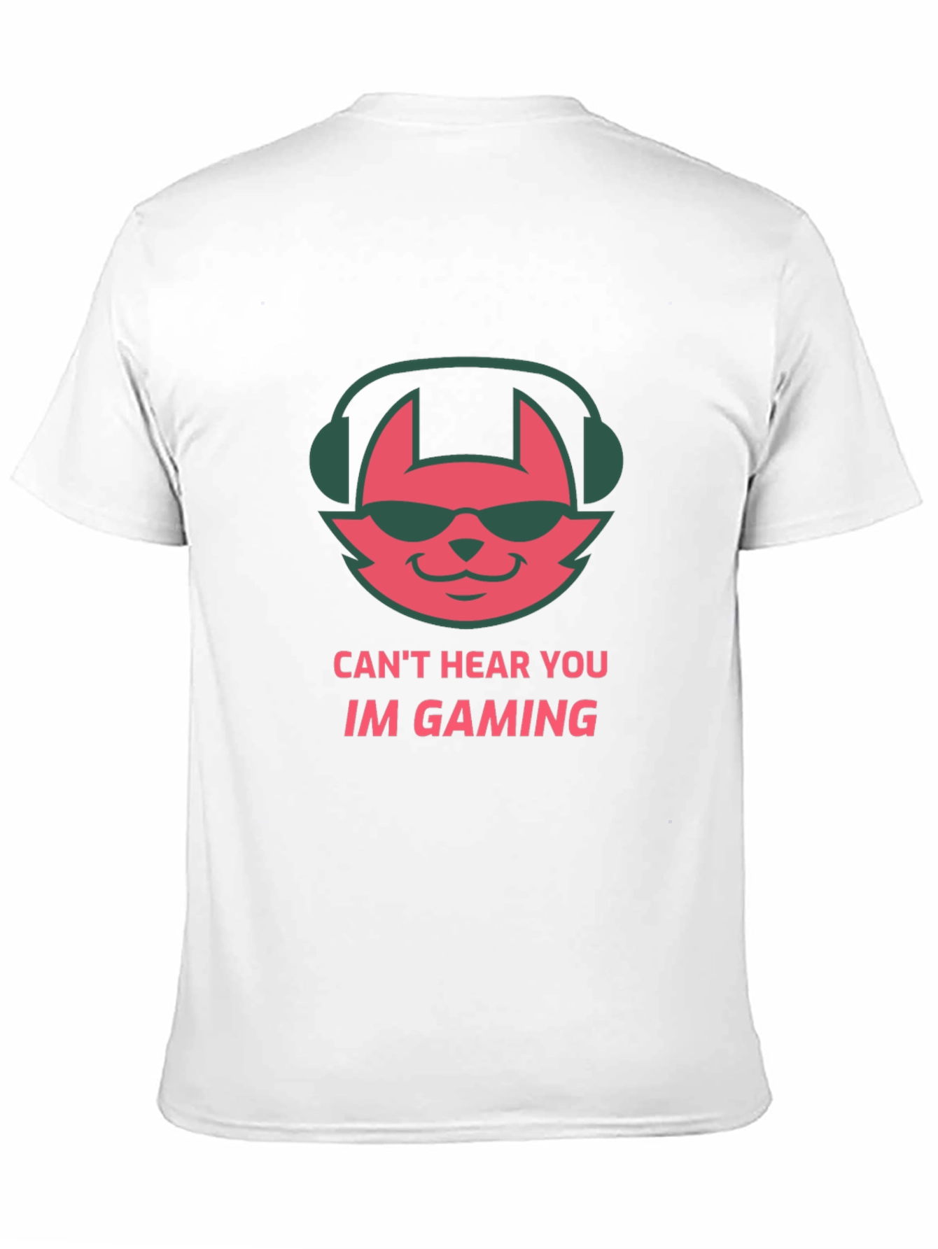 Cool Gamer Cat T-Shirt - Cant Hear You Im Gaming!