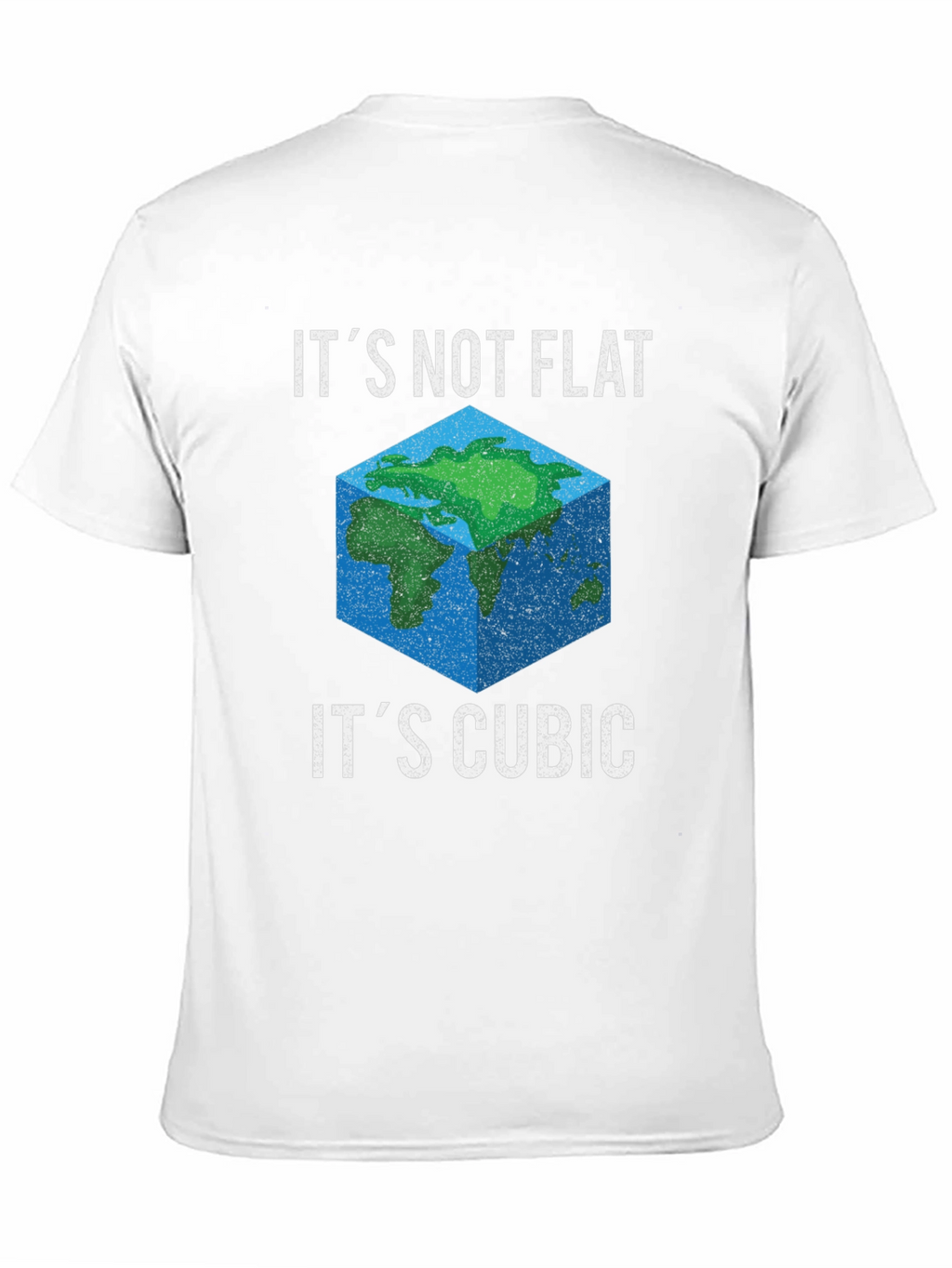 Cubic Earth Graphic Tee - Funny Flat Earth Alternative