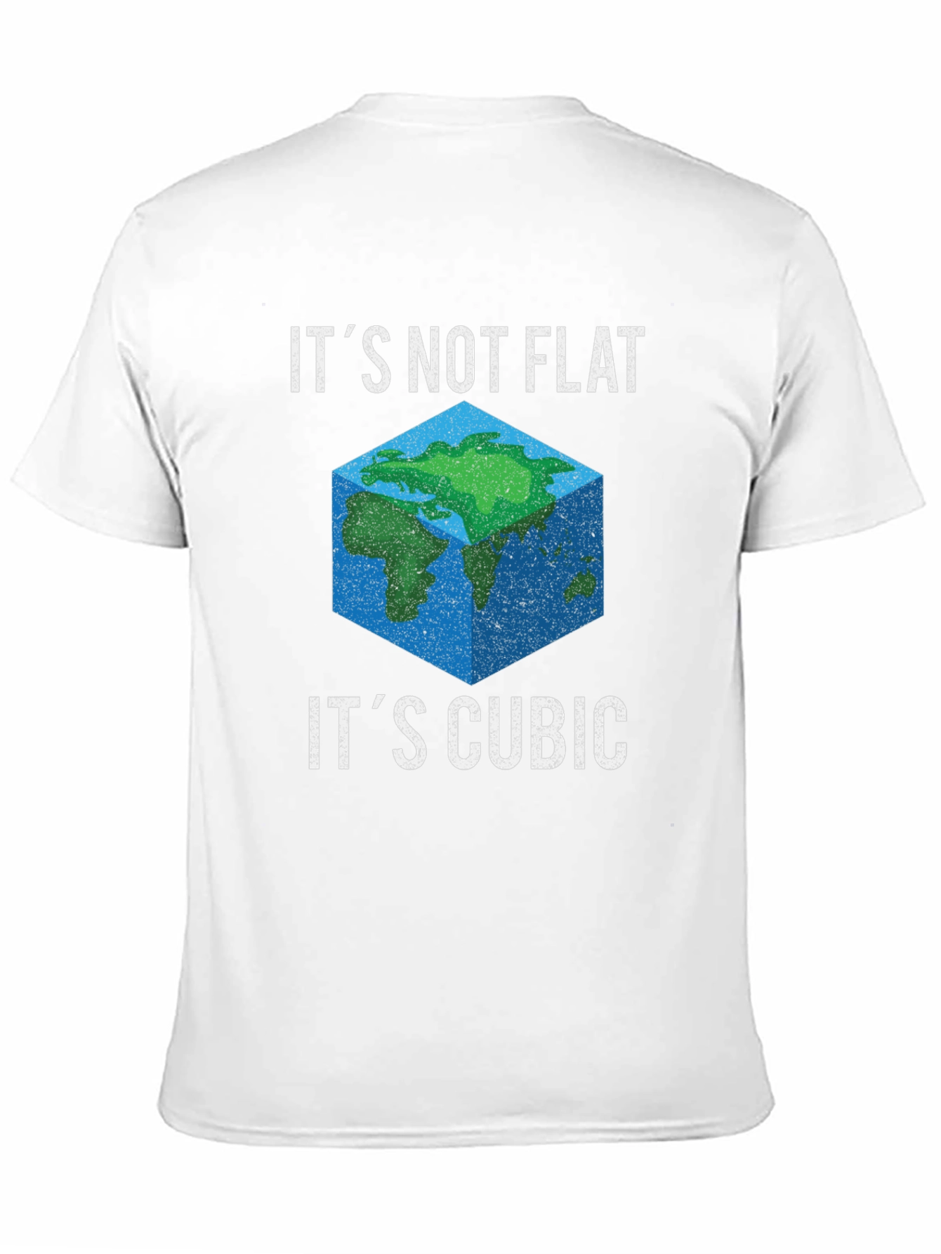 Cubic Earth Graphic Tee - Funny Flat Earth Alternative