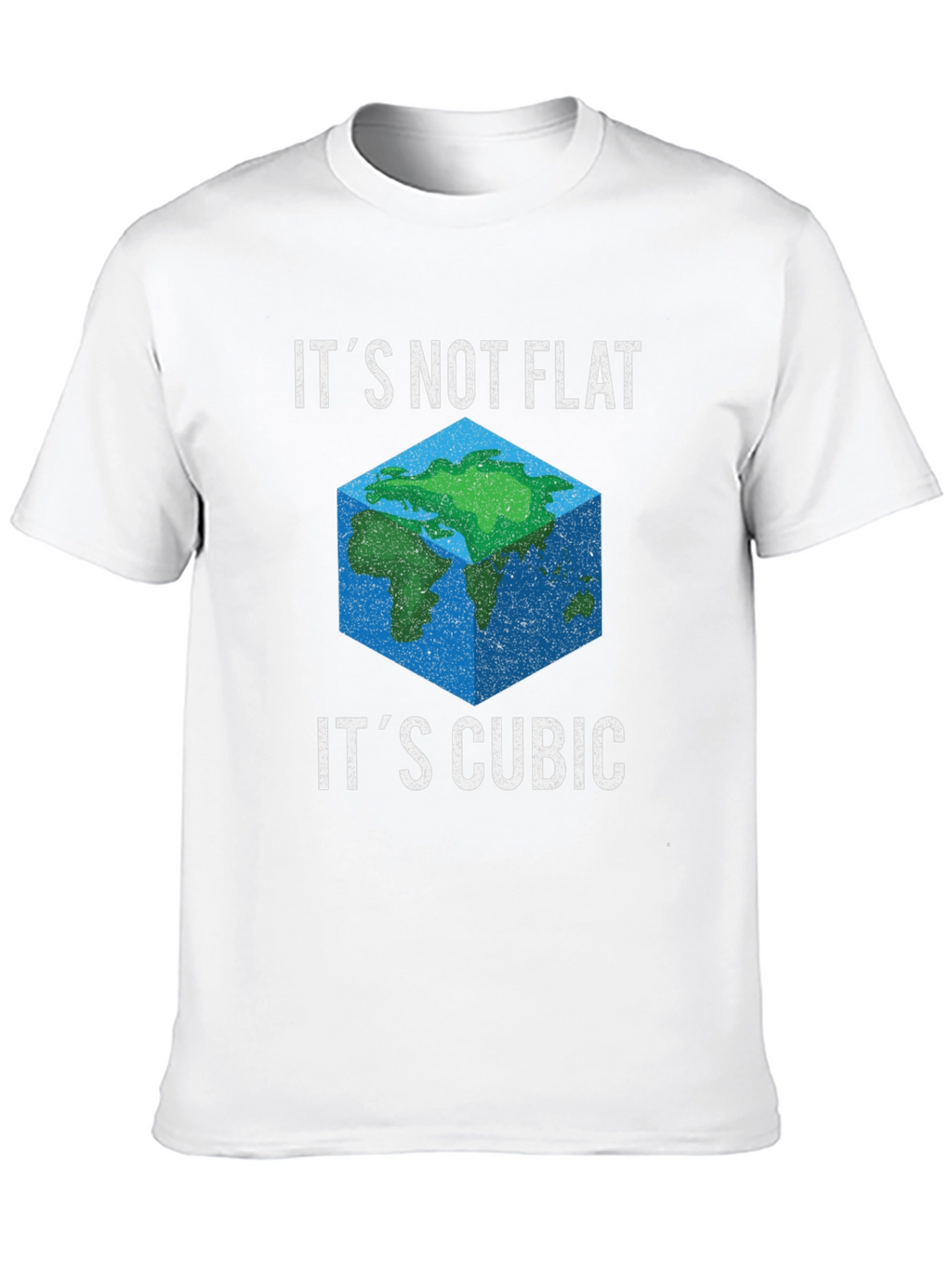 Cubic Earth Graphic Tee - Funny Flat Earth Alternative