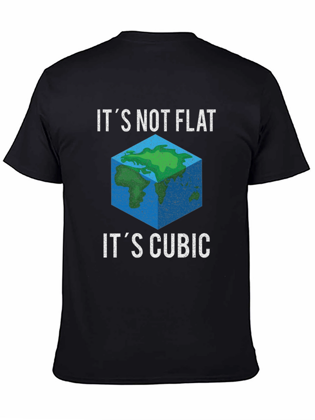 Cubic Earth Graphic Tee - Funny Flat Earth Alternative