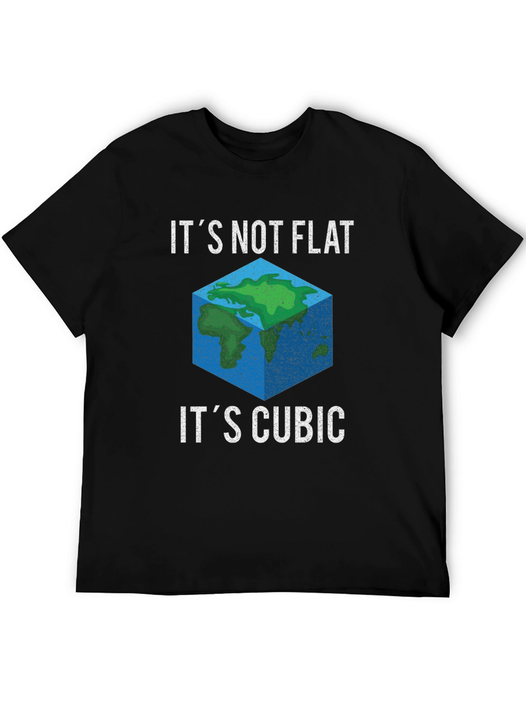 Cubic Earth Graphic Tee - Funny Flat Earth Alternative