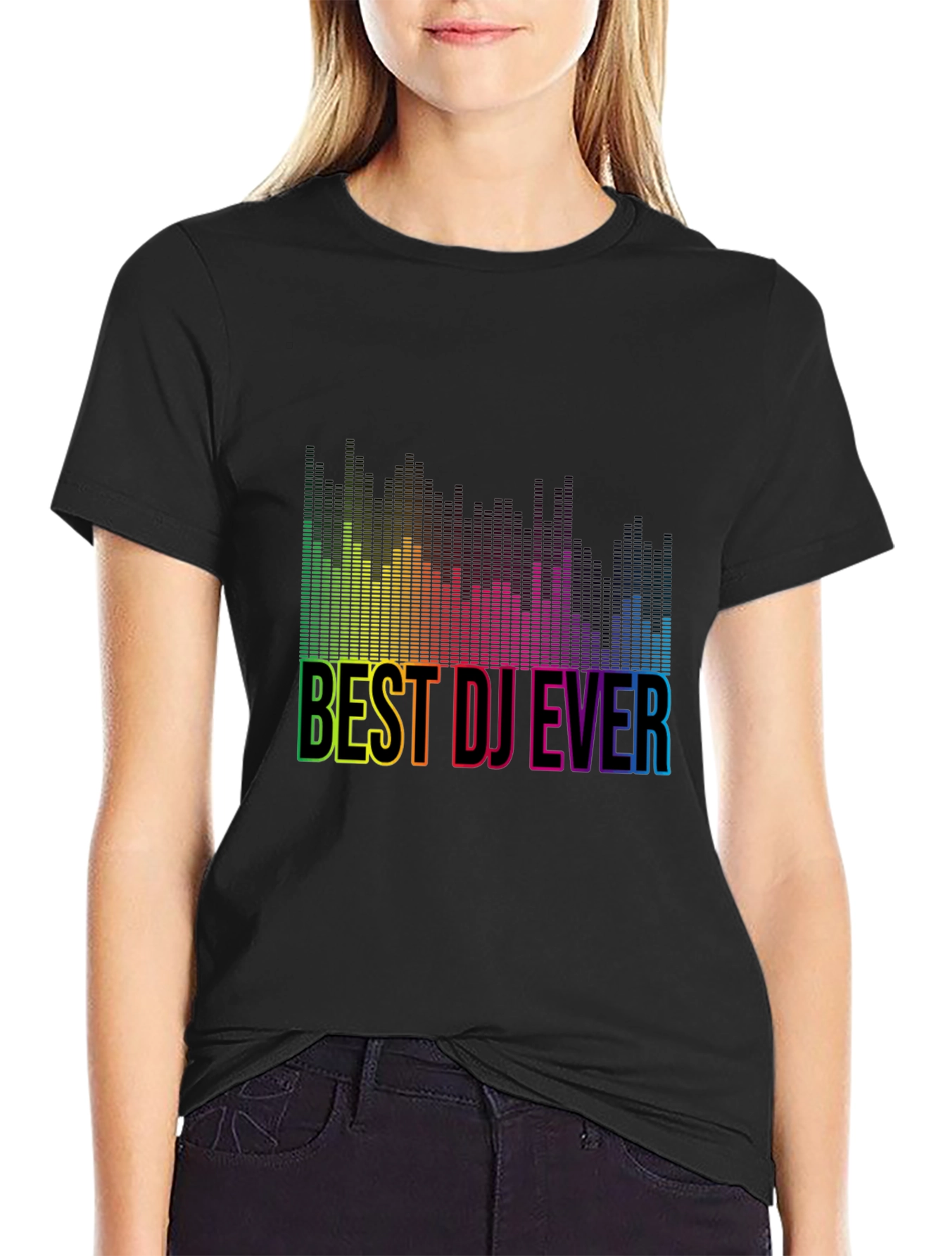 Best DJ Ever Rainbow Graphic T-Shirt