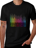 Best DJ Ever Rainbow Graphic T-Shirt