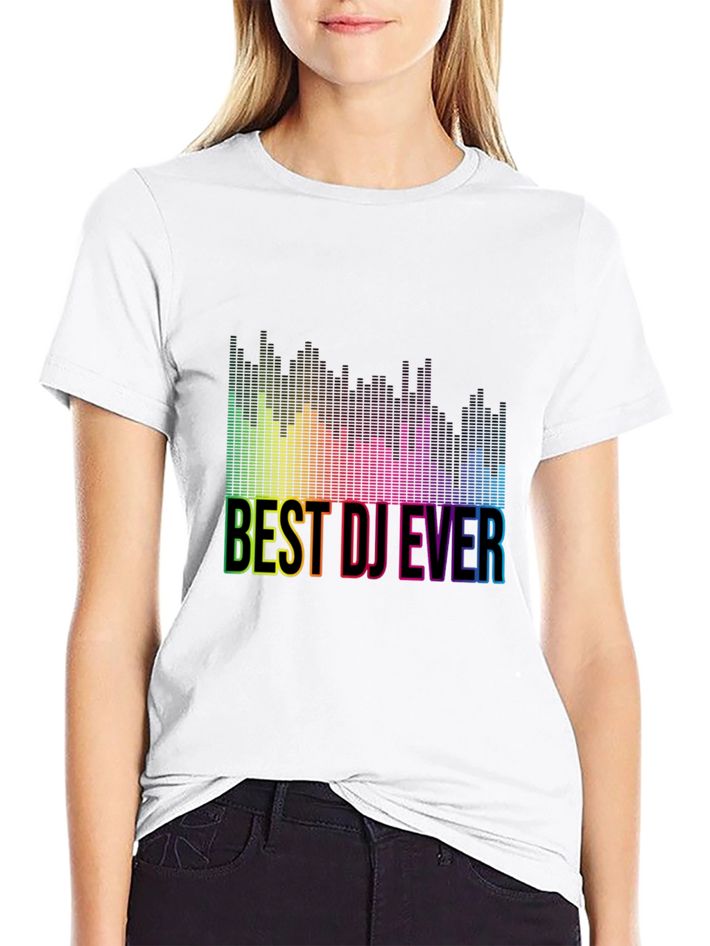 Best DJ Ever Rainbow Graphic T-Shirt