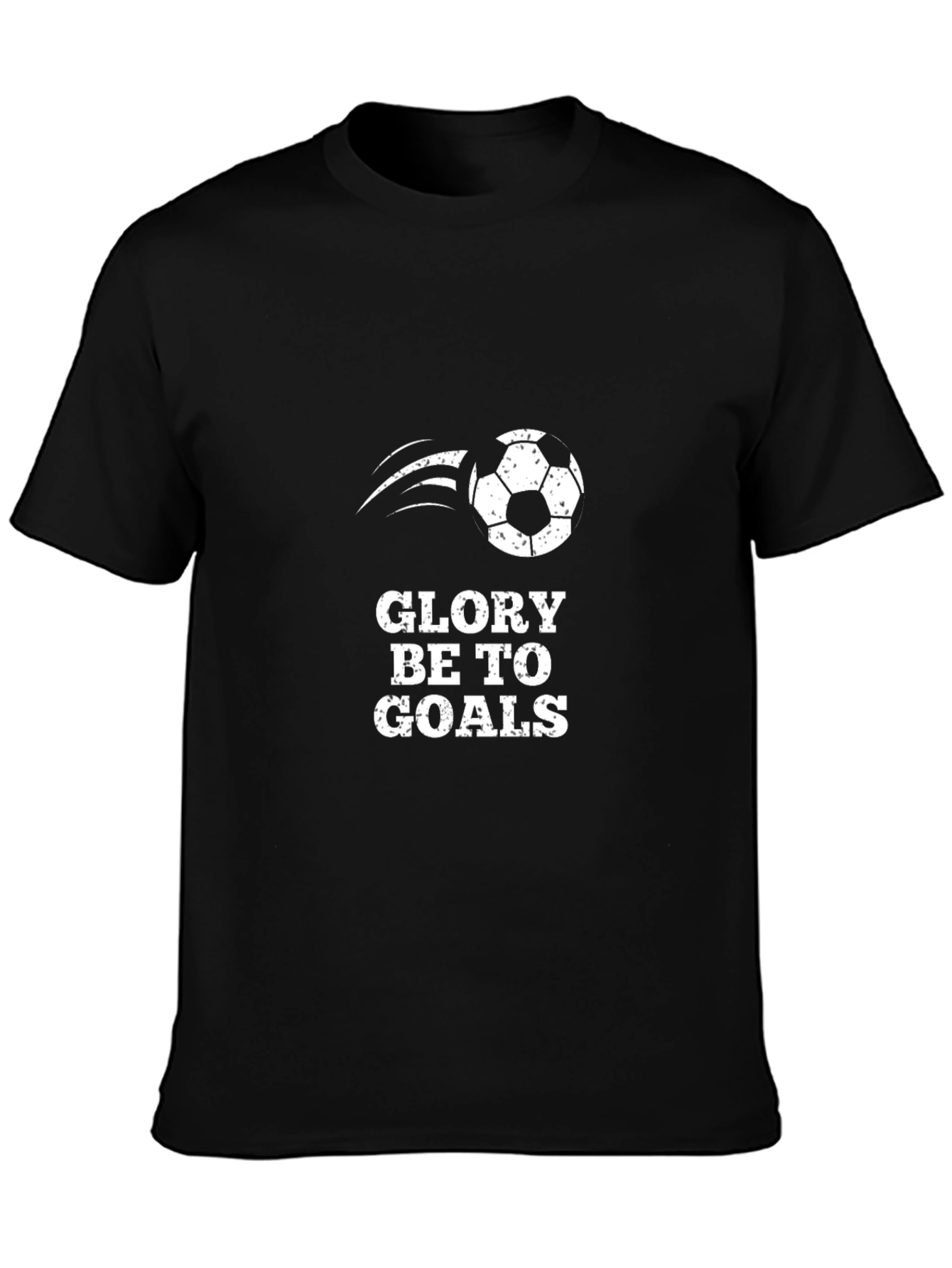 Glory Be To Goals Soccer Graphic Tee - Black