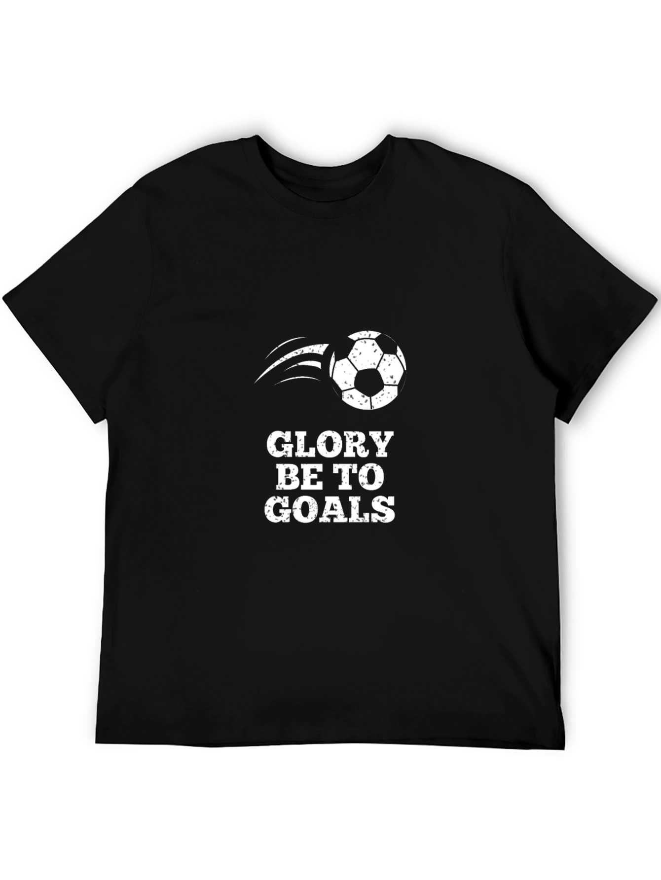 Glory Be To Goals Soccer Graphic Tee - Black