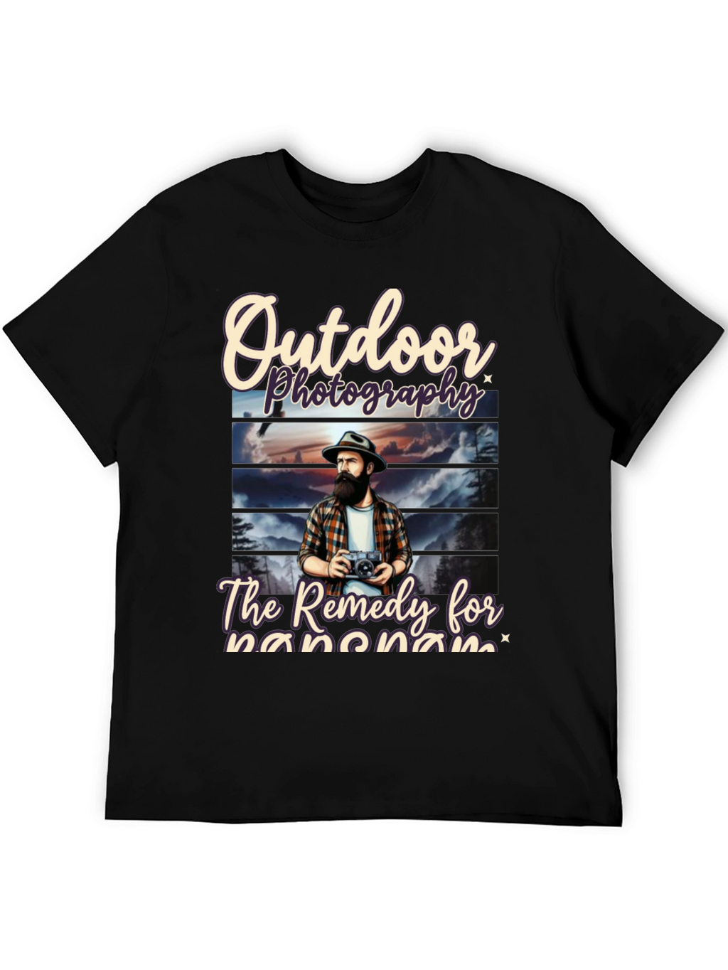Outdoor Photography Remedy Black T-Shirt