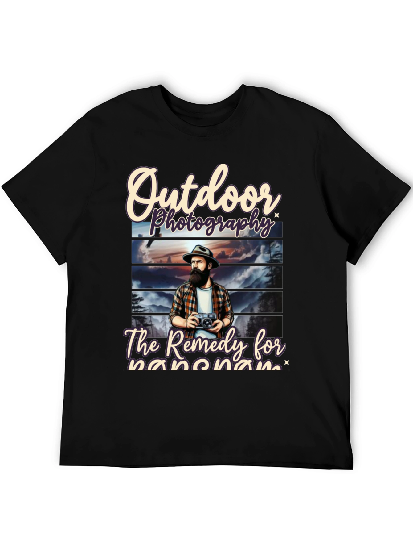 Outdoor Photography Remedy Black T-Shirt