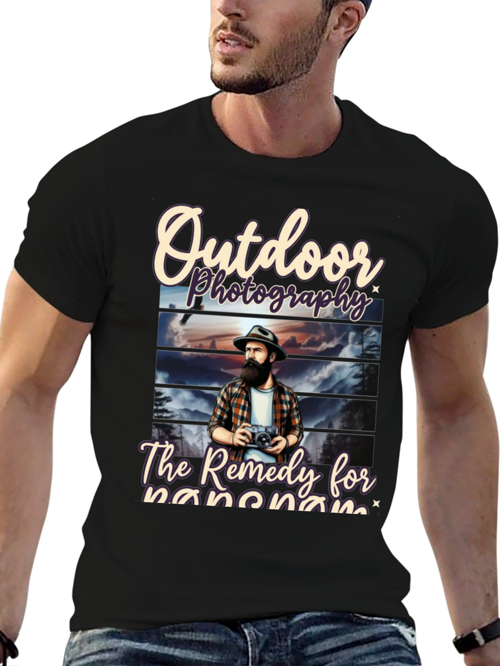 Outdoor Photography Remedy Black T-Shirt