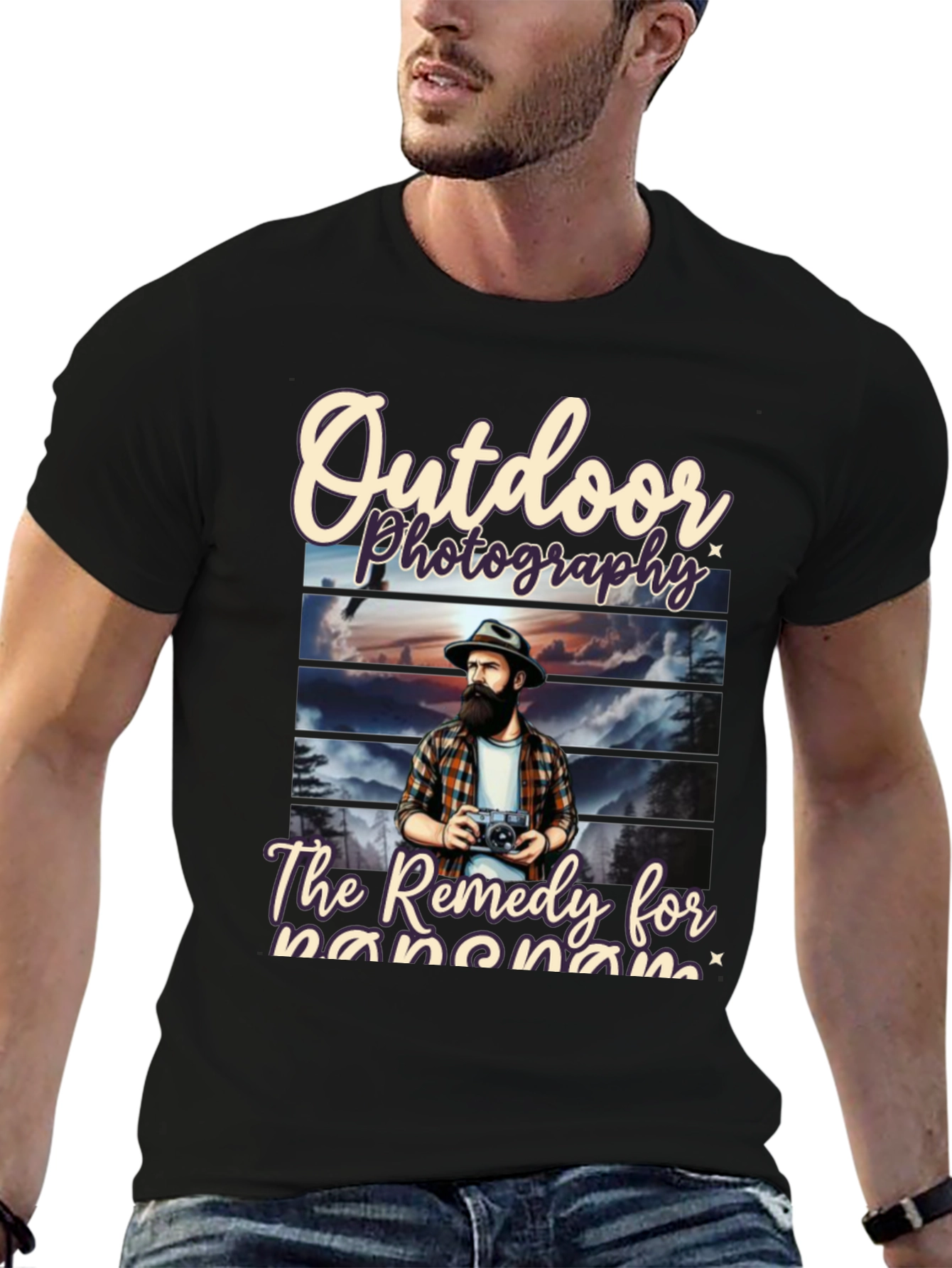 Outdoor Photography Remedy Black T-Shirt