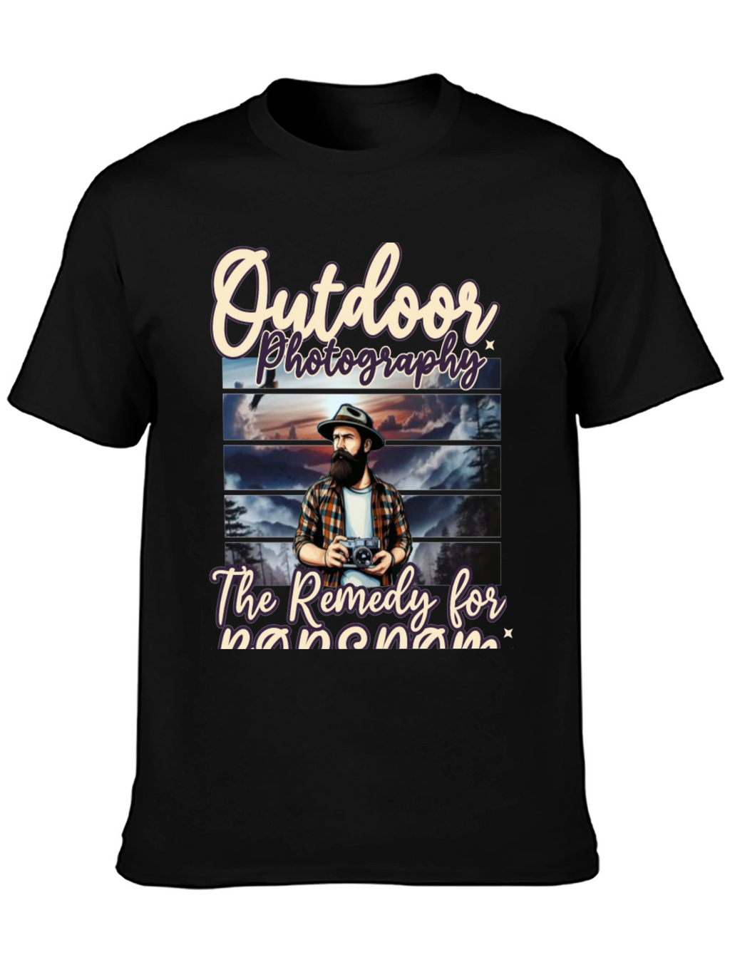 Outdoor Photography Remedy Black T-Shirt