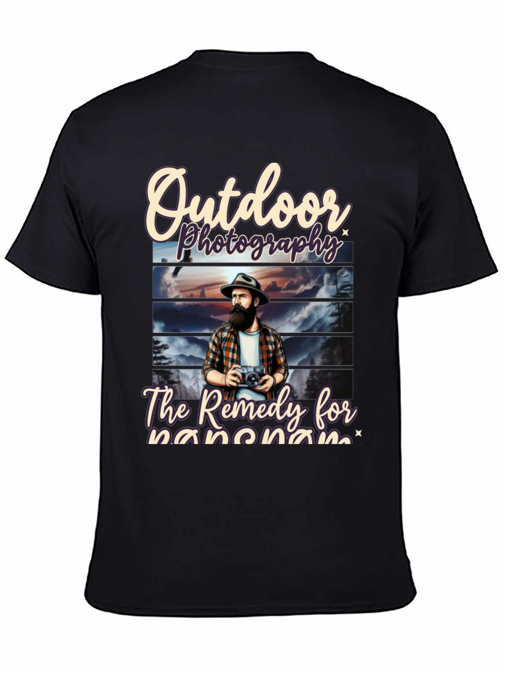 Outdoor Photography Remedy Black T-Shirt