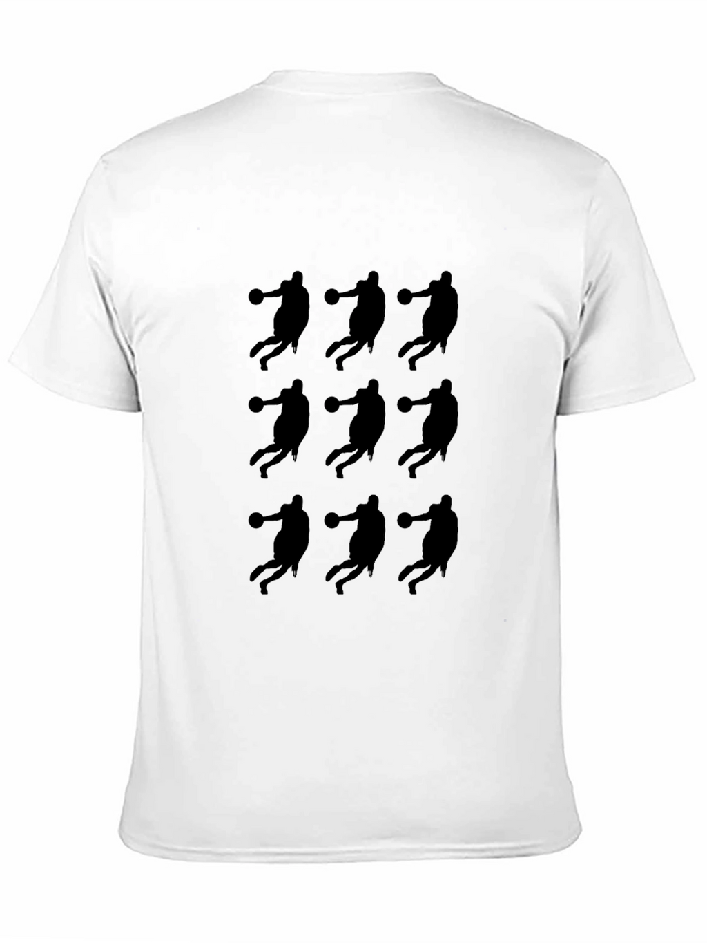 Basketball Silhouette Graphic Tee - Black