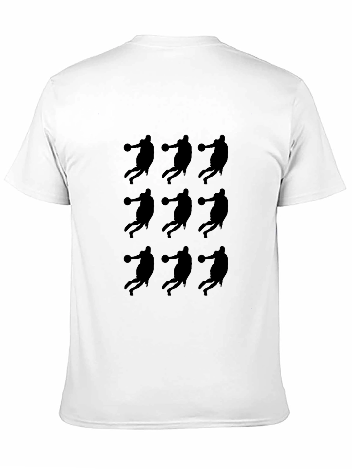 Basketball Silhouette Graphic Tee - Black