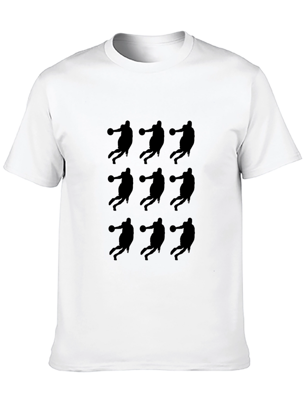 Basketball Silhouette Graphic Tee - Black