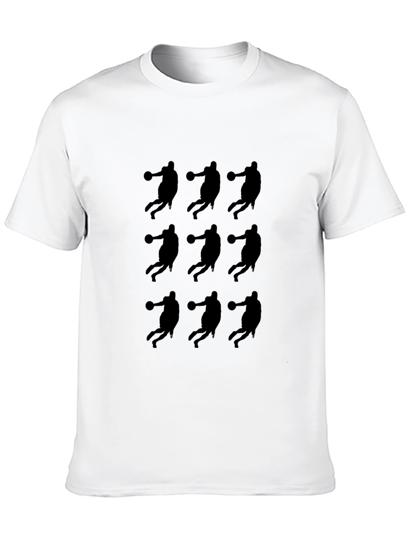 Basketball Silhouette Graphic Tee - Black