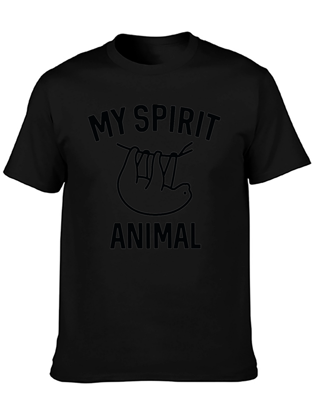 My Spirit Animal Sloth Graphic T-Shirt - Black