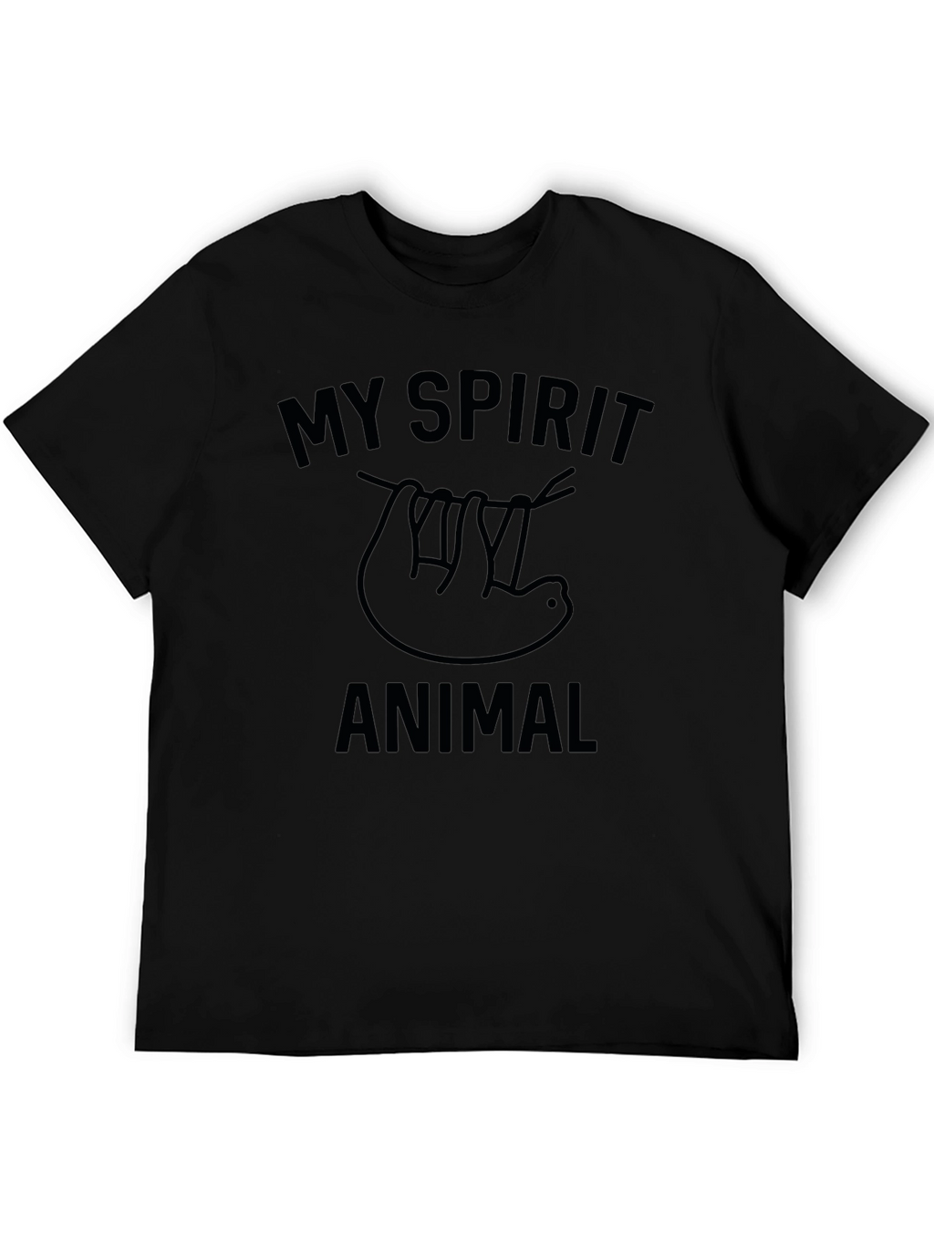 My Spirit Animal Sloth Graphic T-Shirt - Black