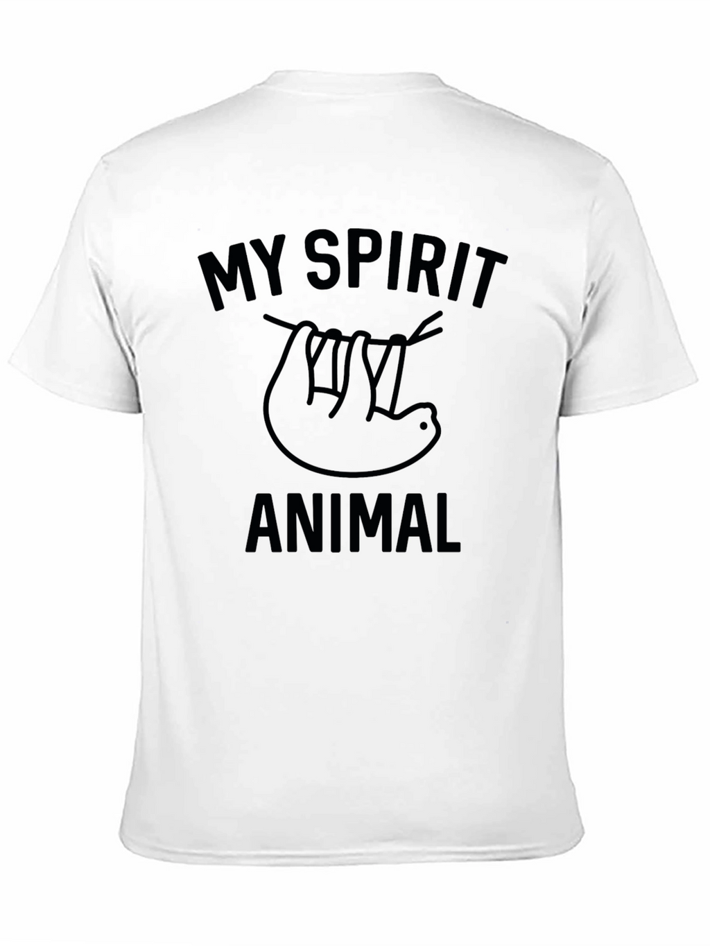 My Spirit Animal Sloth Graphic T-Shirt - Black