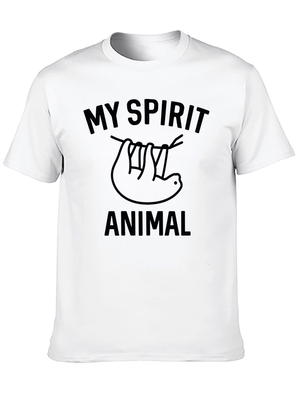 My Spirit Animal Sloth Graphic T-Shirt - Black
