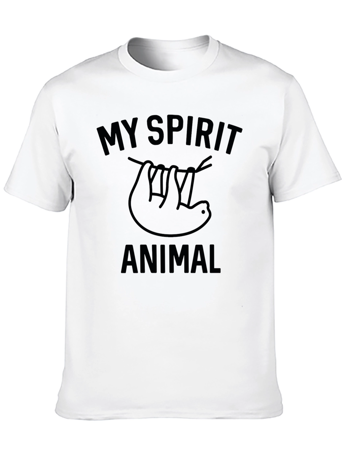 My Spirit Animal Sloth Graphic T-Shirt - Black