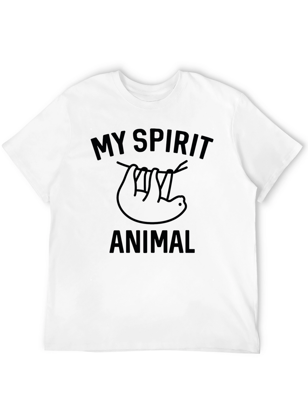 My Spirit Animal Sloth Graphic T-Shirt - Black