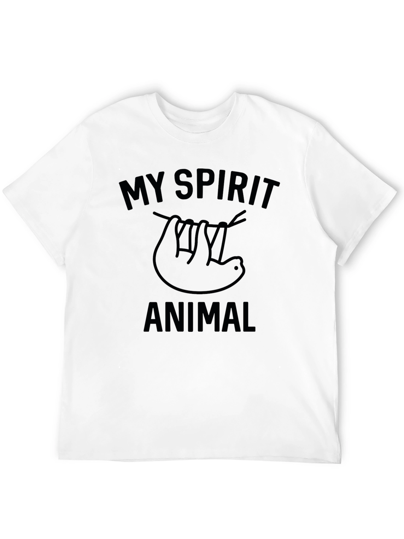 My Spirit Animal Sloth Graphic T-Shirt - Black