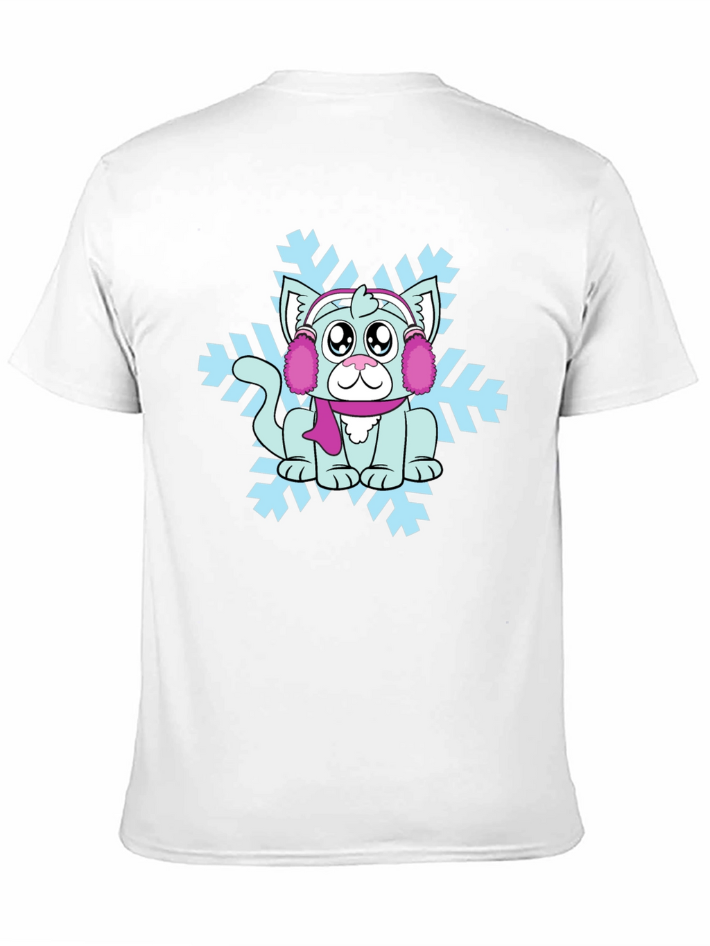 Winter Cat Snowflake Graphic Tee