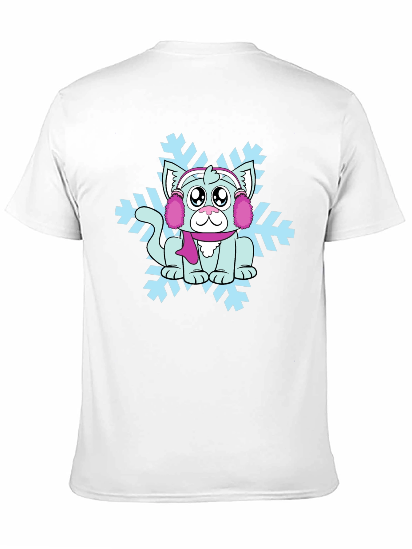 Winter Cat Snowflake Graphic Tee