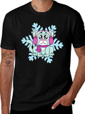 Winter Cat Snowflake Graphic Tee