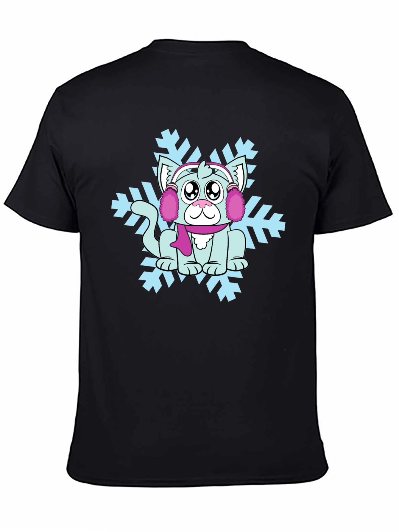Winter Cat Snowflake Graphic Tee
