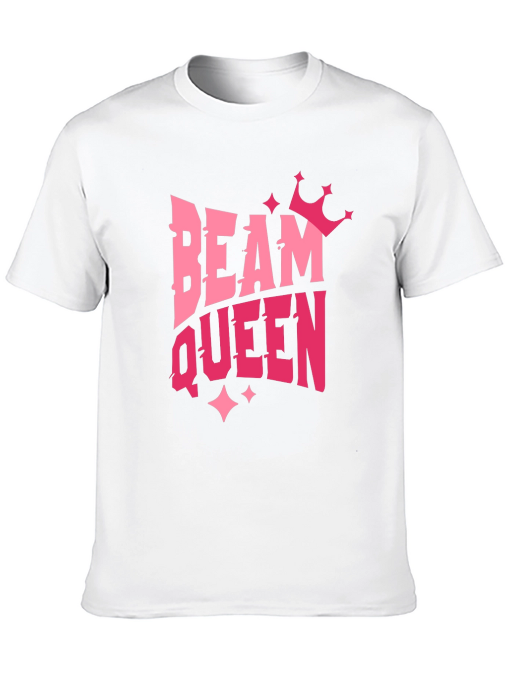 Beam Queen Graphic T-Shirt - Pink Design on Black