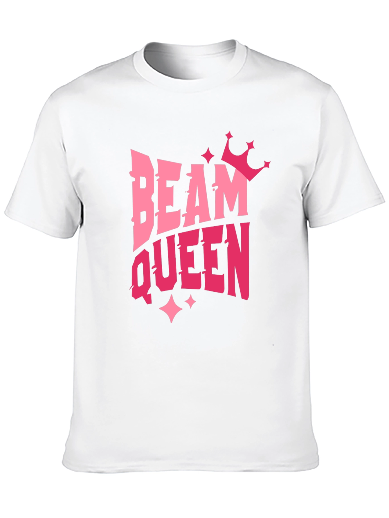 Beam Queen Graphic T-Shirt - Pink Design on Black