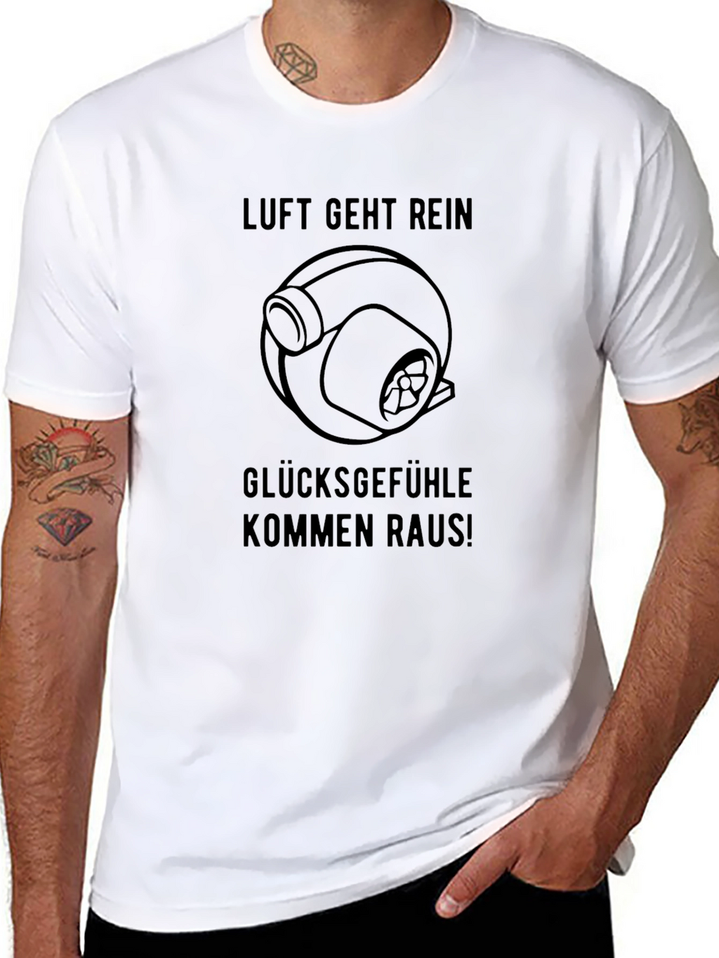Luft Geht Rein T-Shirt - Turbo Boost Fun