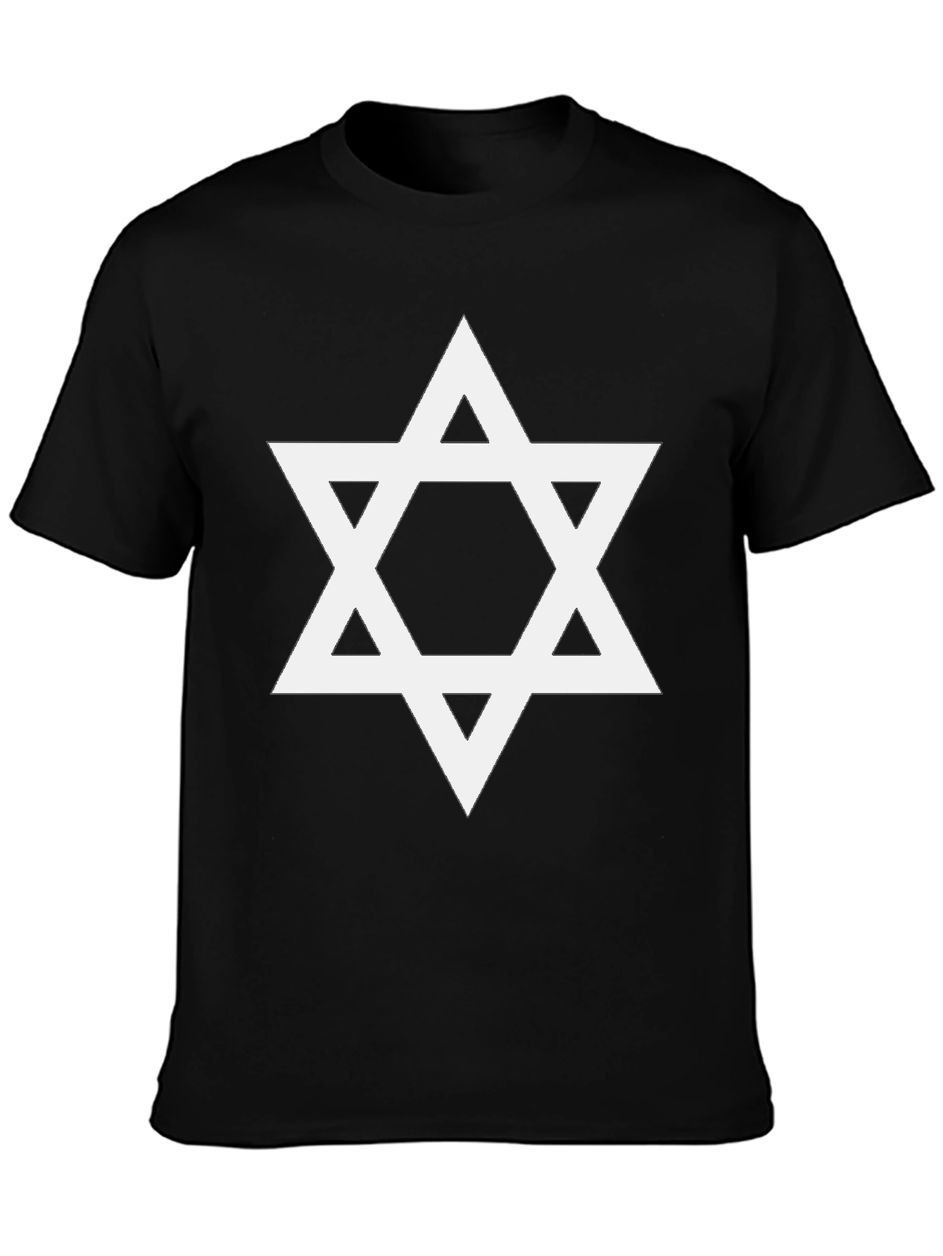 Star of David Graphic Tee - Black Cotton Blend
